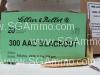20 Round Box - 300 AAC Blackout 124 Grain FMJ Ammo by Sellier Bellot - SB300BLKA